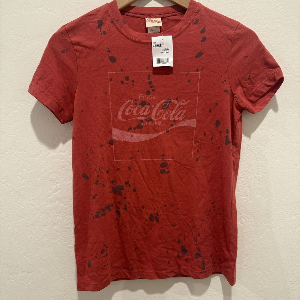 Vintage Coca-Cola Kids TShirt L Large Red Short Sleeve Tee Shirt New
